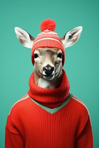 Portrait sweater mammal animal. 