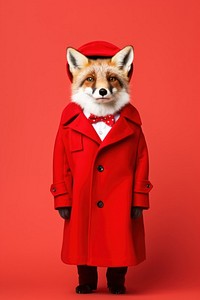 Coat fox overcoat portrait. 