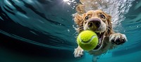 Tennis ball dog animal. AI generated Image by rawpixel.