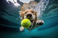 Tennis ball dog animal. 