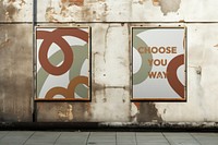 Street advertising sign mockup psd