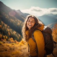 Hiking adventure mountain backpack. 