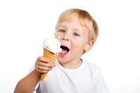 Eating dessert cream food. AI generated Image by rawpixel.