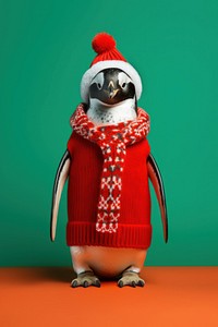 Penguin christmas portrait costume. 