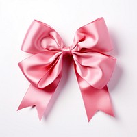 Pink bow white background celebration. 