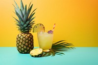 Pineapple cocktail fruit plant. AI generated Image by rawpixel.