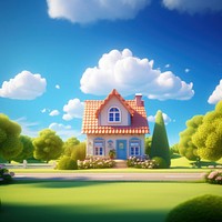 House architecture landscape building. AI generated Image by rawpixel.