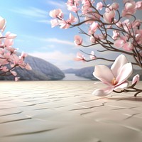 Flower magnolia outdoors blossom. AI generated Image by rawpixel.