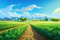 Landscape agriculture panoramic outdoors. 