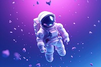 Space astronaut purple blue. AI generated Image by rawpixel.
