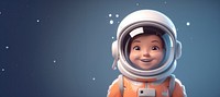 Astronaut smiling cute technology. 