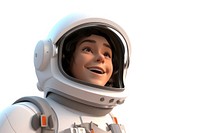 Astronaut smiling helmet futuristic. 