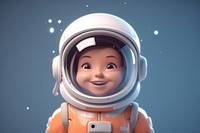 Astronaut smiling cute technology. 