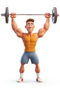 Weightlifting sports gym white background. AI generated Image by rawpixel.