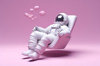 Furniture astronaut space relaxation. 