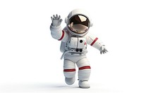 Astronaut white white background protection. 