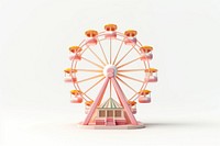 Wheel fun white background merry-go-round.