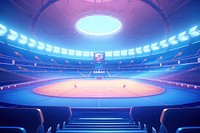 Sports arena architecture illuminated. AI generated Image by rawpixel.