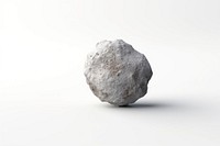 Mineral sphere rock white background. 