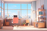 Office furniture cartoon chair. AI generated Image by rawpixel.