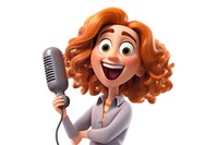Cartoon microphone female adult. AI generated Image by rawpixel.