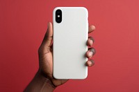 Holding white phone hand. AI generated Image by rawpixel.