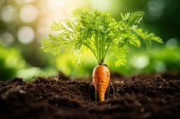 Carrot soil vegetable outdoors. AI generated Image by rawpixel.