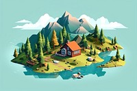 Landscape outdoors scenery nature. AI generated Image by rawpixel.