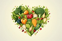 Vegetable plant heart food. 