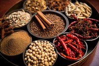 Spice food arrangement ingredient. AI generated Image by rawpixel.