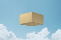 Floating box mockup, realistic object psd