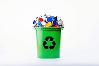 White background container recycling garbage. 