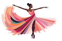 Adult ballerina dancing drawing. AI generated Image by rawpixel.