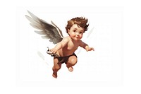 Angel baby white background representation. AI generated Image by rawpixel.