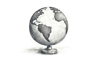 Globe monochrome planet space. AI generated Image by rawpixel.