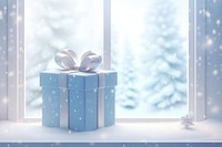 Window christmas gift snow. AI generated Image by rawpixel.