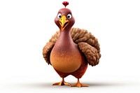 Animal cartoon turkey bird. AI generated Image by rawpixel.