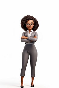 African american female leader portrait cartoon adult. 