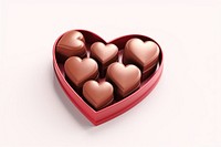 Chocolate shape heart heart shape. 