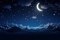 Night moon astronomy outdoors. AI generated Image by rawpixel.