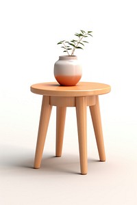 Table furniture plant vase. 