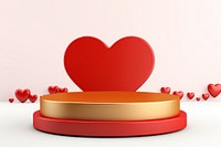 Heart gold red celebration. AI generated Image by rawpixel.