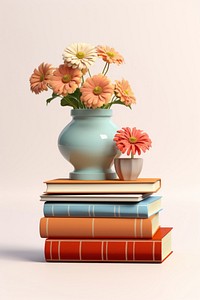 Flower vase book publication. 