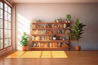 Bookshelf plant wood furniture. 