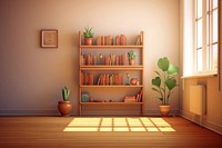 Bookshelf plant wood furniture. 