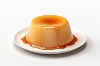 Flan dessert food white background. AI generated Image by rawpixel.