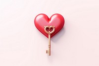 Key heart affectionate security. 