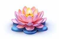 Lotus flower plant white background inflorescence. AI generated Image by rawpixel.