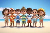 Beach outdoors cartoon summer. 