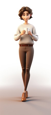Cartoon adult white woman. AI generated Image by rawpixel.